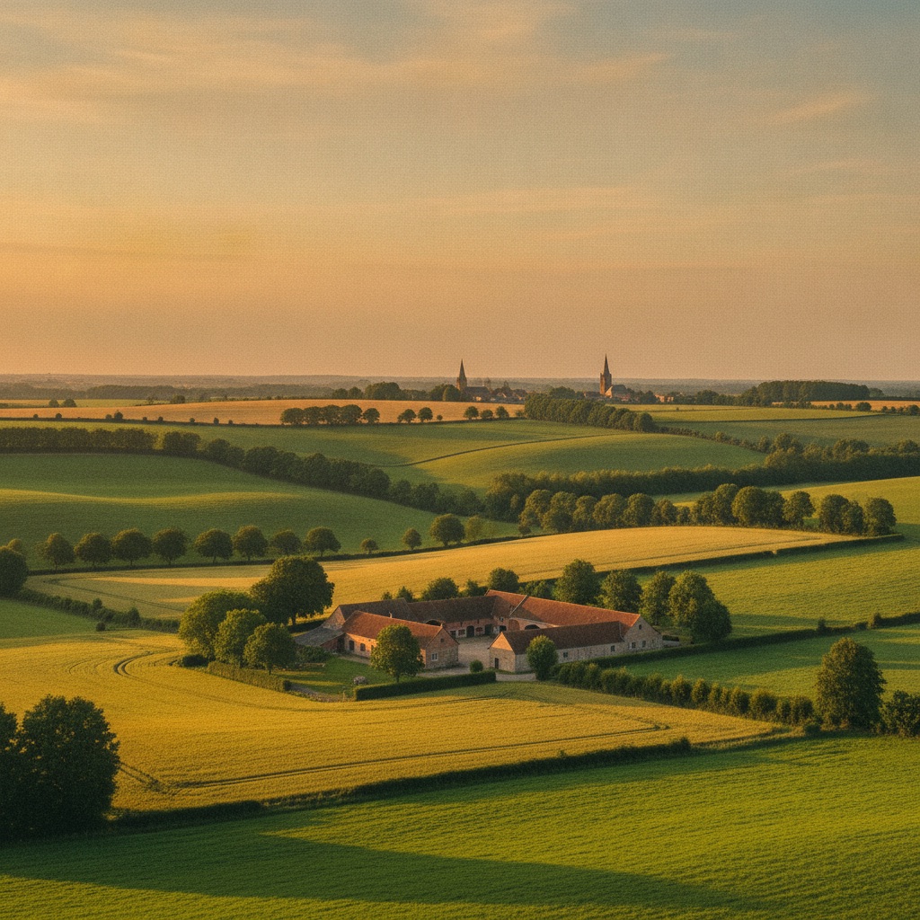 Paysage résidentiel du Brabant wallon